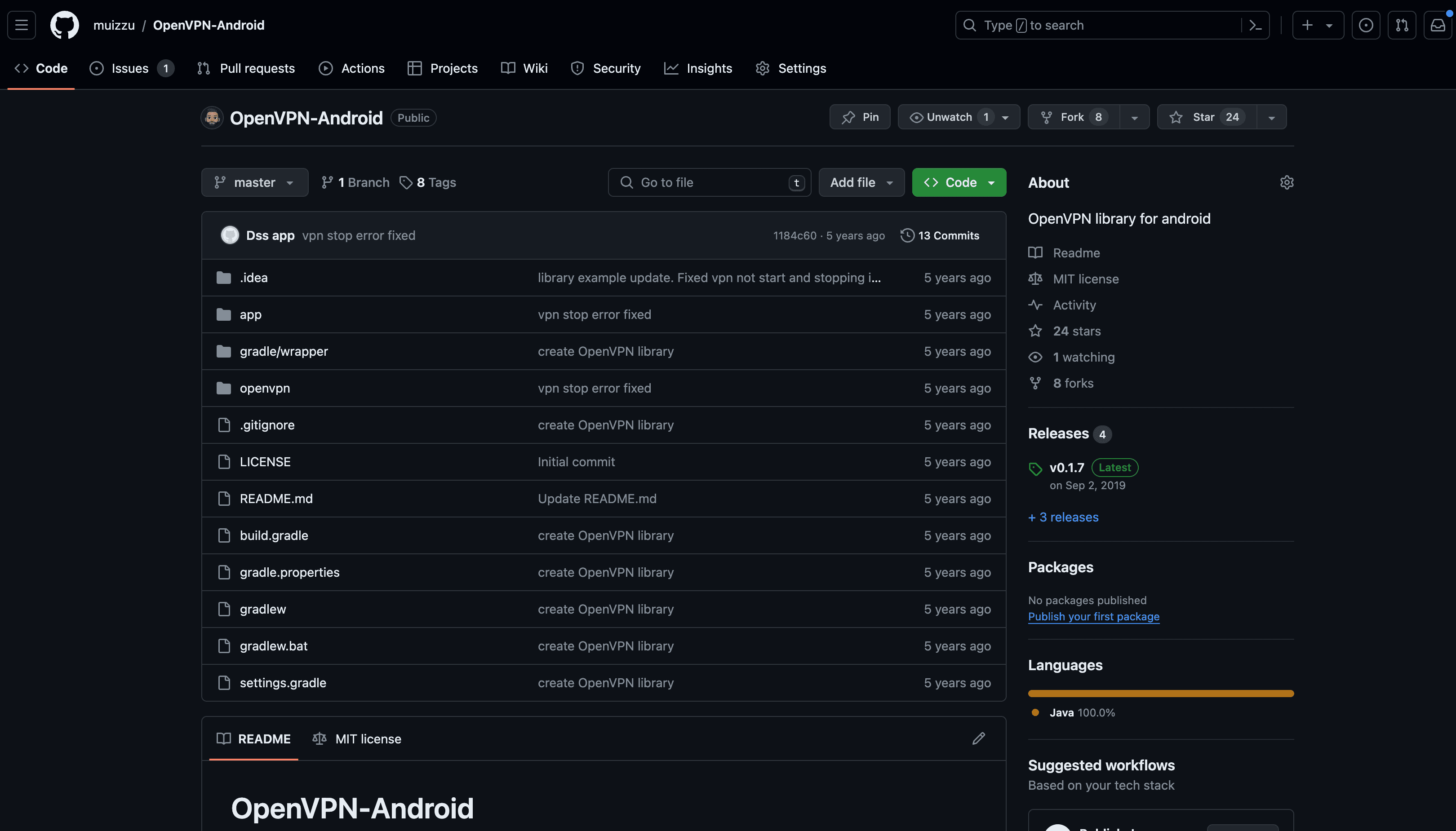 Open VPN Library for android